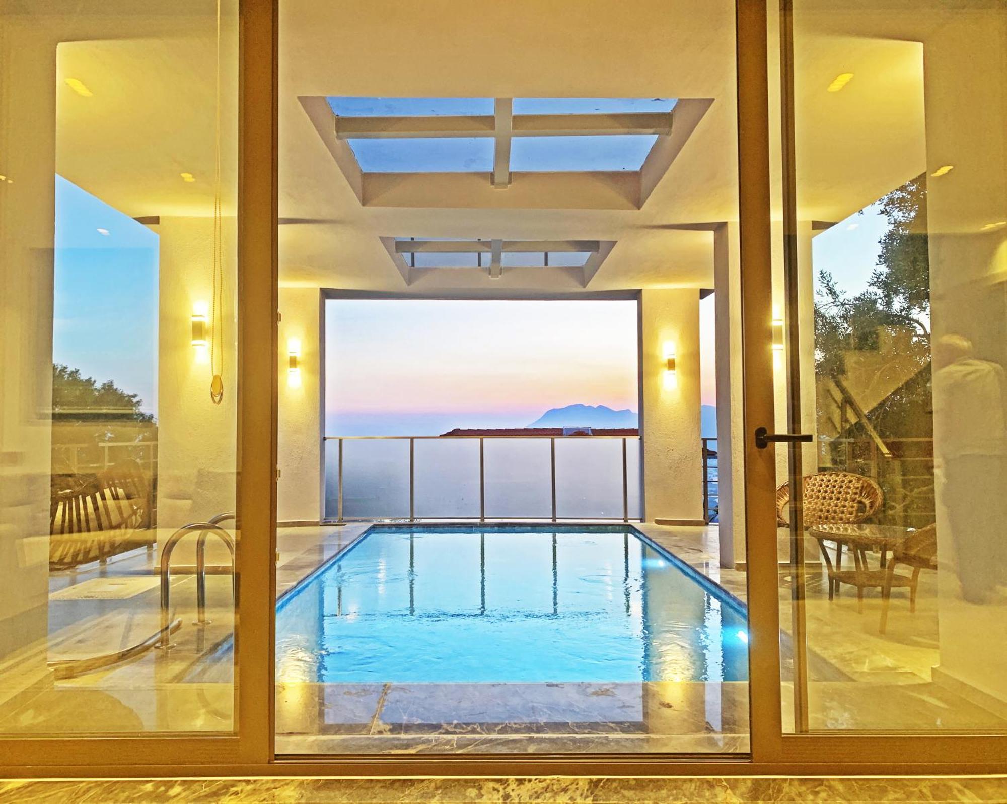 Villa With A Private Heated Pool, Jacuzzi, Overlooking Spectacular Views Of The Sea Kaş Extérieur photo